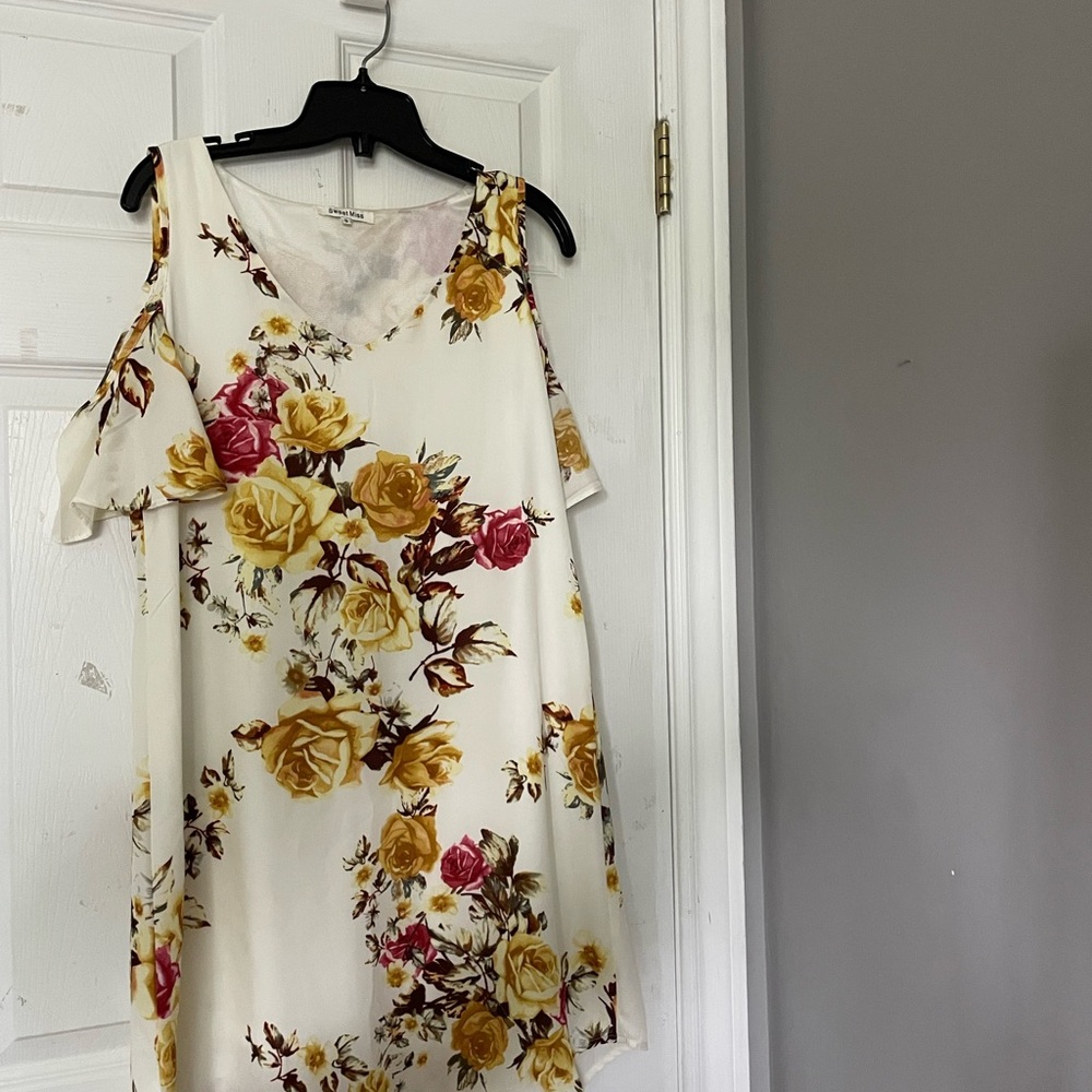 Floral Cold Shoulder Dress